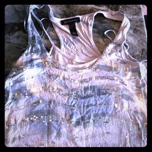 Sequence silver color shift dress